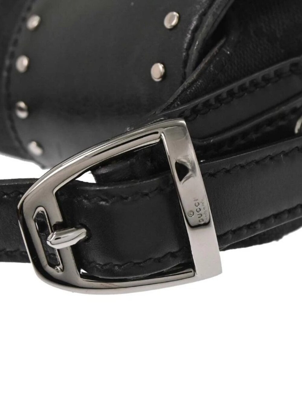 Gucci Black Horsebit GG Handbag - Picture 7 of 16